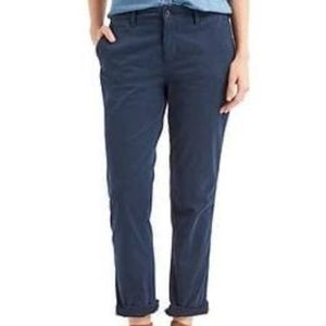GAP girlfriend chino blue mid rise stretch